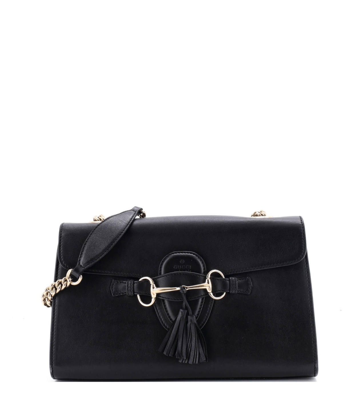 Pre-Owned Gucci Medium Emily Chain Flap Bag Leather