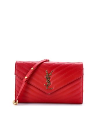 Medium Classic Monogram Wallet on Chain Matelasse Chevron Leather