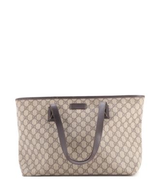 Medium Plus Tote GG Coated Canvas with Leather