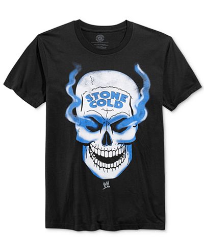 New World Men's WWE Stone Cold Steve Austin Skull Graphic-Print T-Shirt