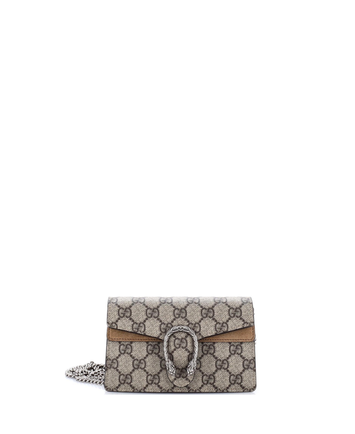 Pre-Owned Gucci Super Mini Dionysus Bag Gg Coated Canvas - Brown