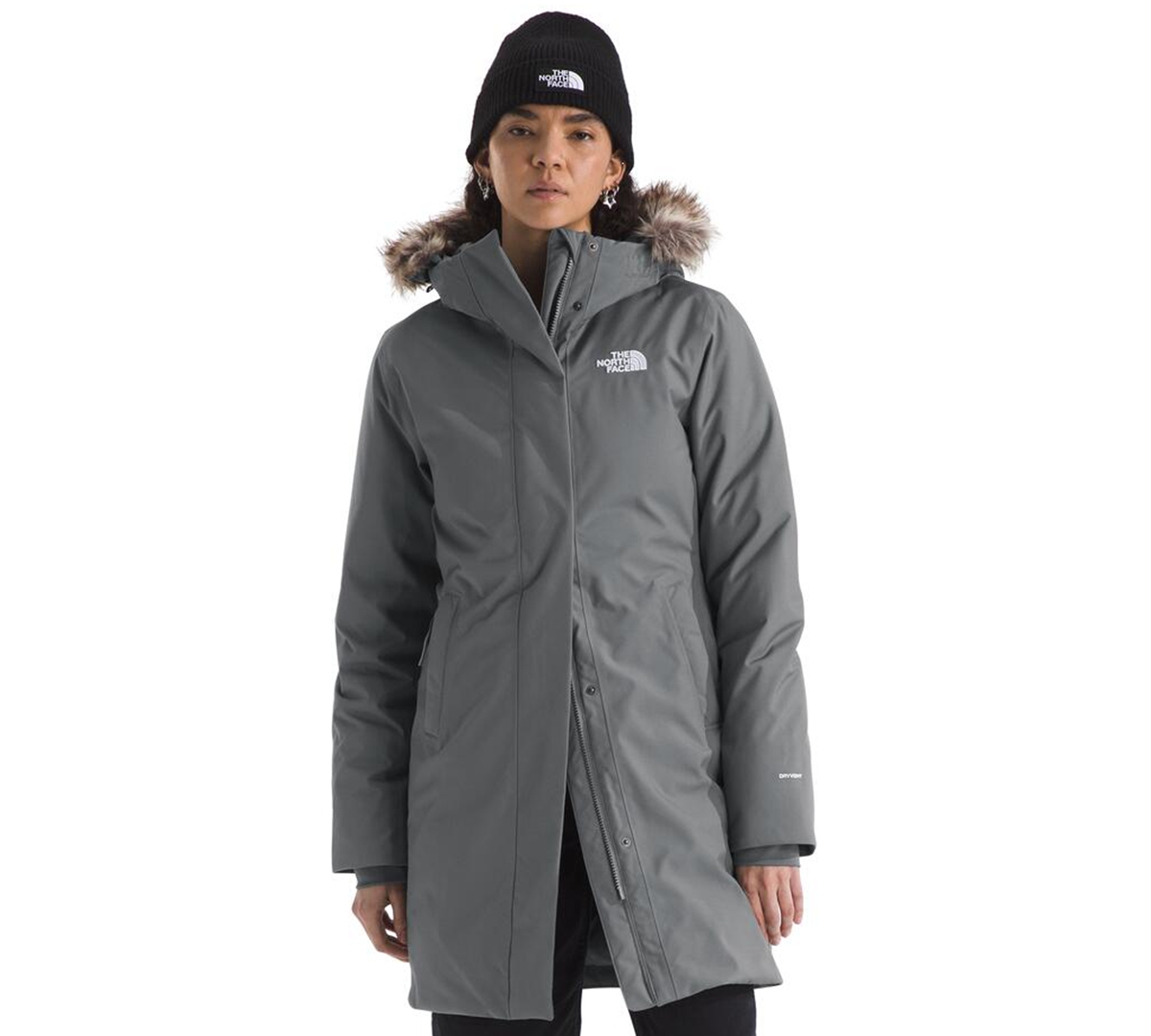 The North Face Women's Arctic Hooded Faux-Fur-Trim Parka - Smoked Pearl