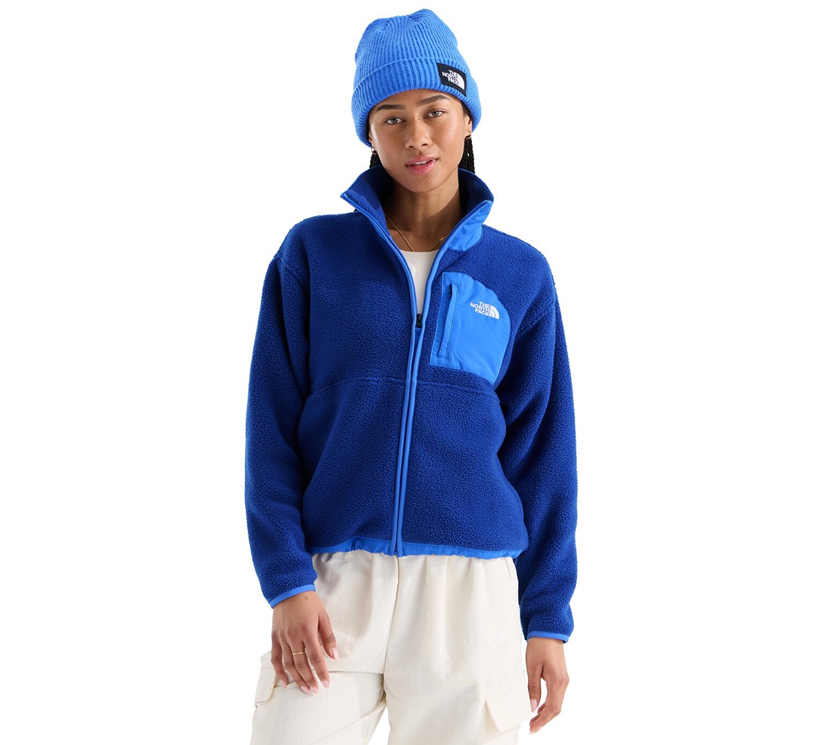The North Face Women’s Yumiori Off Peak Full Zip Fleece Jacket (Size: XXL): Bold Blue/Active Blue