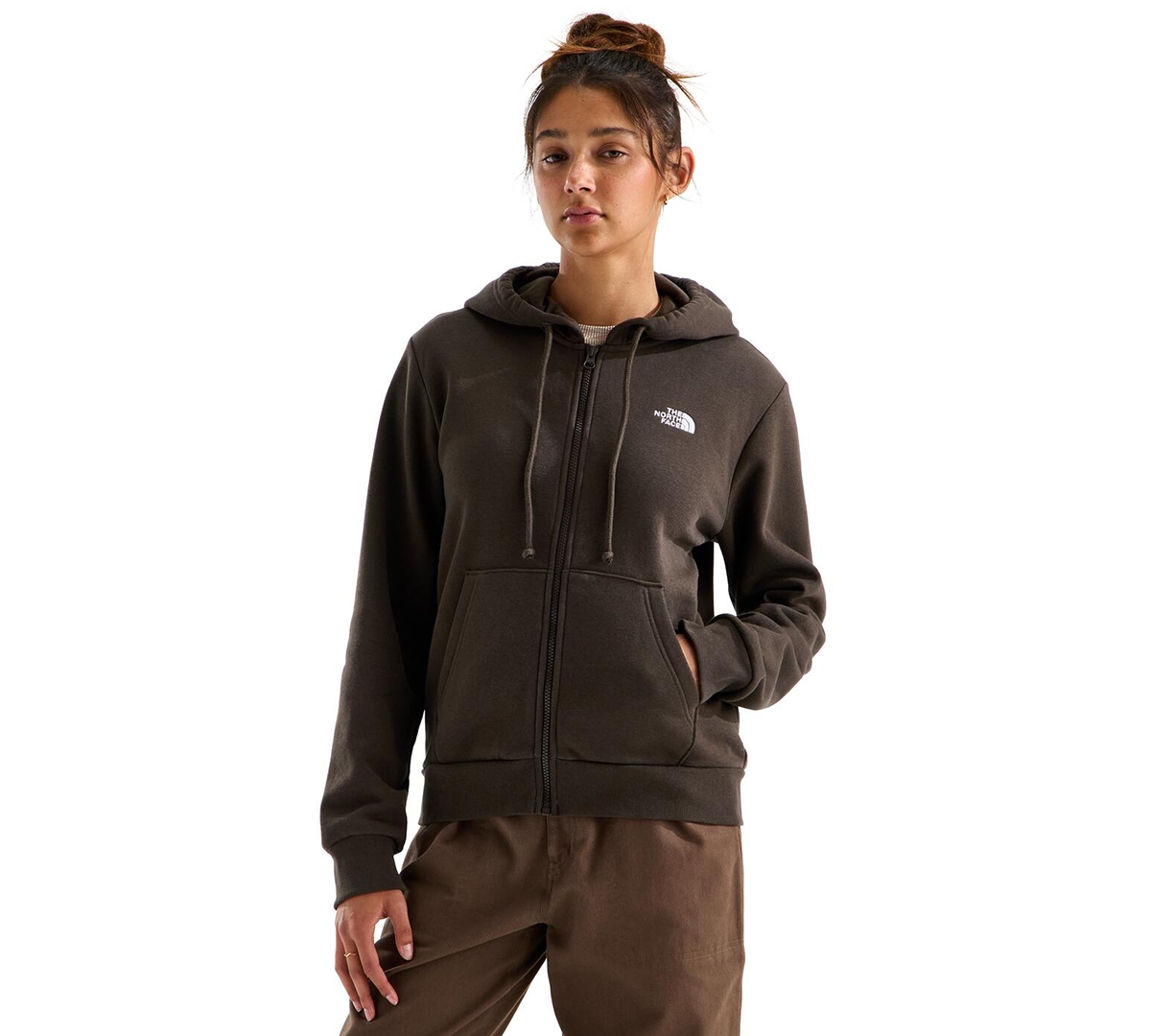 The North Face Women's Evolution Simple Dome Full-Zip Hoodie - Dark Chestnut