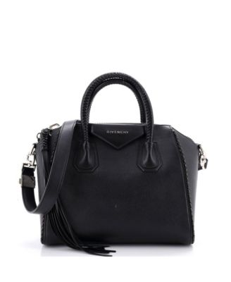 Small Antigona Bag Leather with Woven Detail