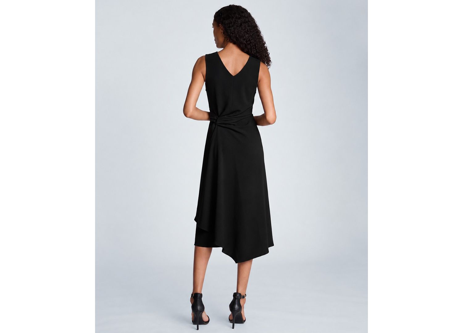 Women's Asymmetric-Hem Textured-Crepe Dress