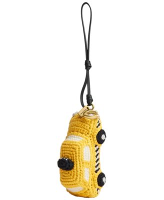 Taxi Crochet Bag Charm