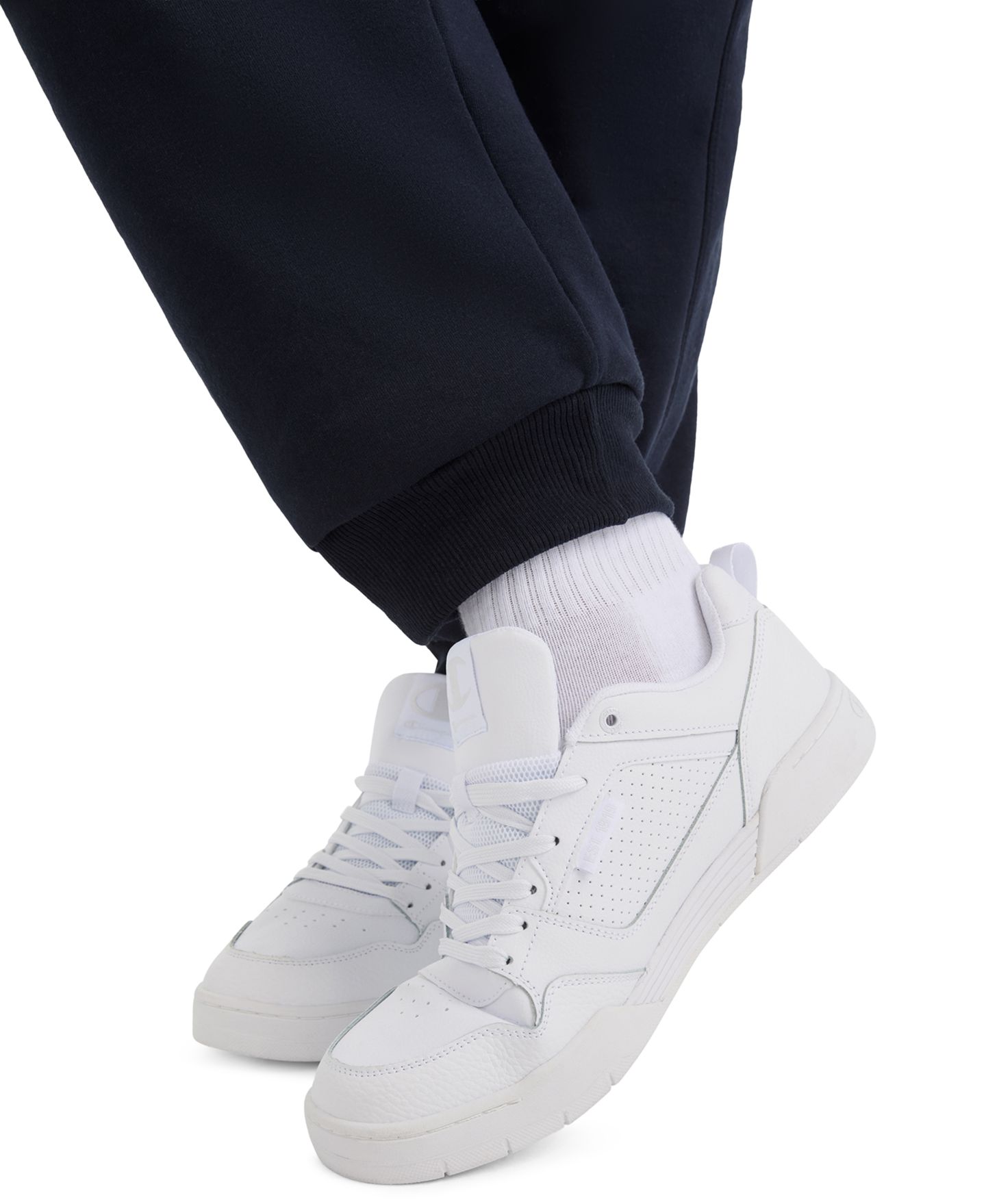 Мужские брюки Champion Midweight Regular-Fit Fleece Joggers, цвет: Чёрный — фото 2