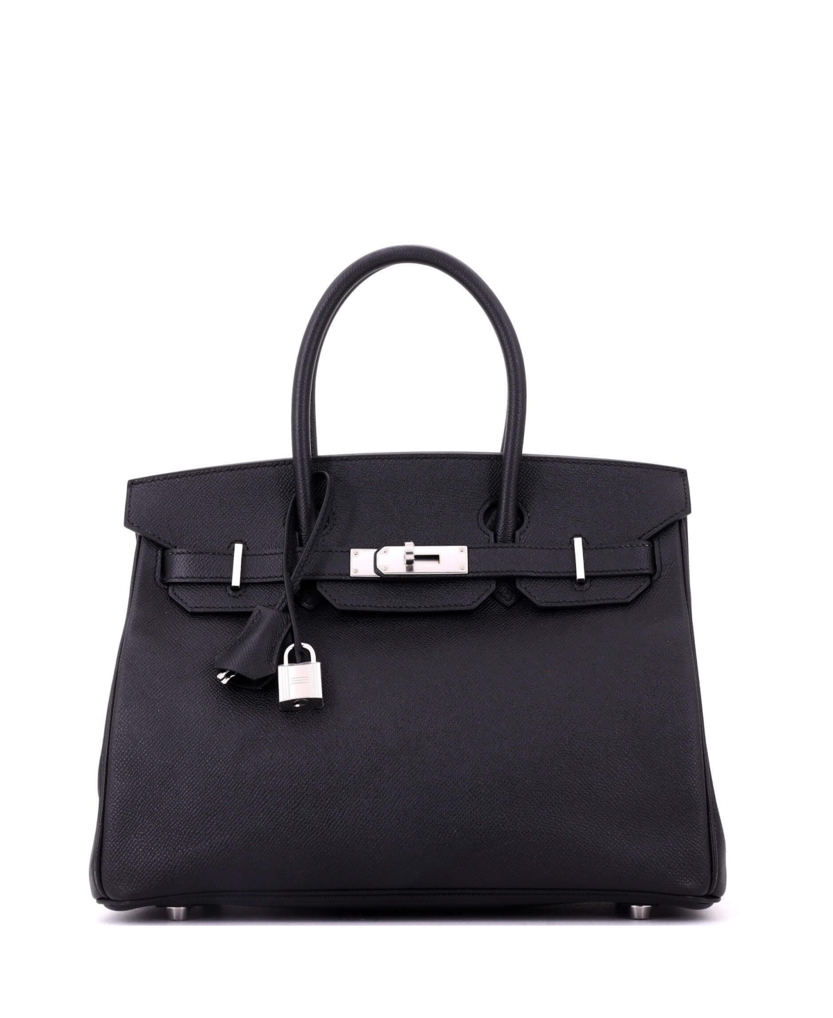 Pre-Owned Hermes Birkin 30 Handbag Black Epsom with Palladium Hardware