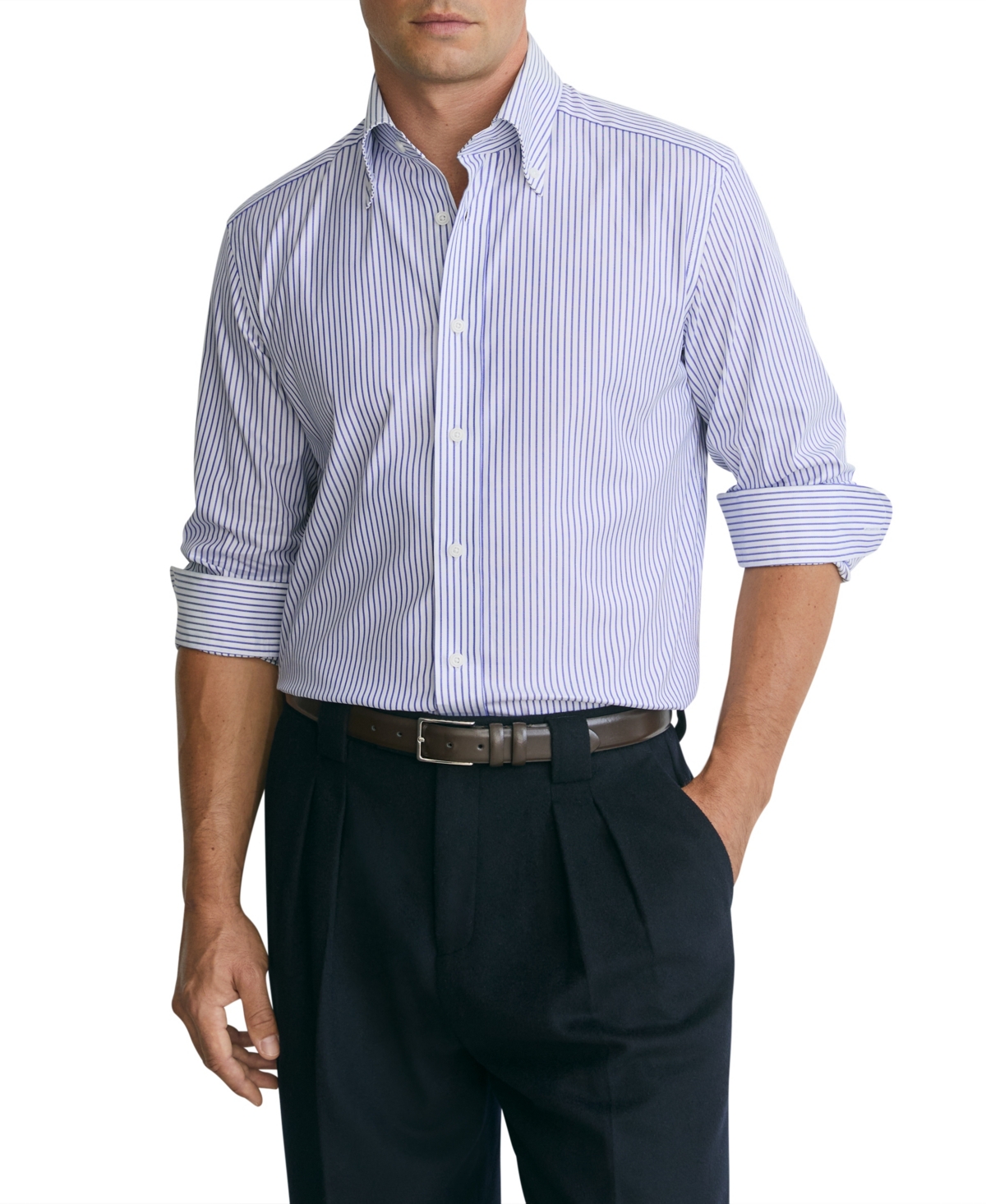 Reiss Men's Jackson Striped Regular-Fit Cotton Shirt