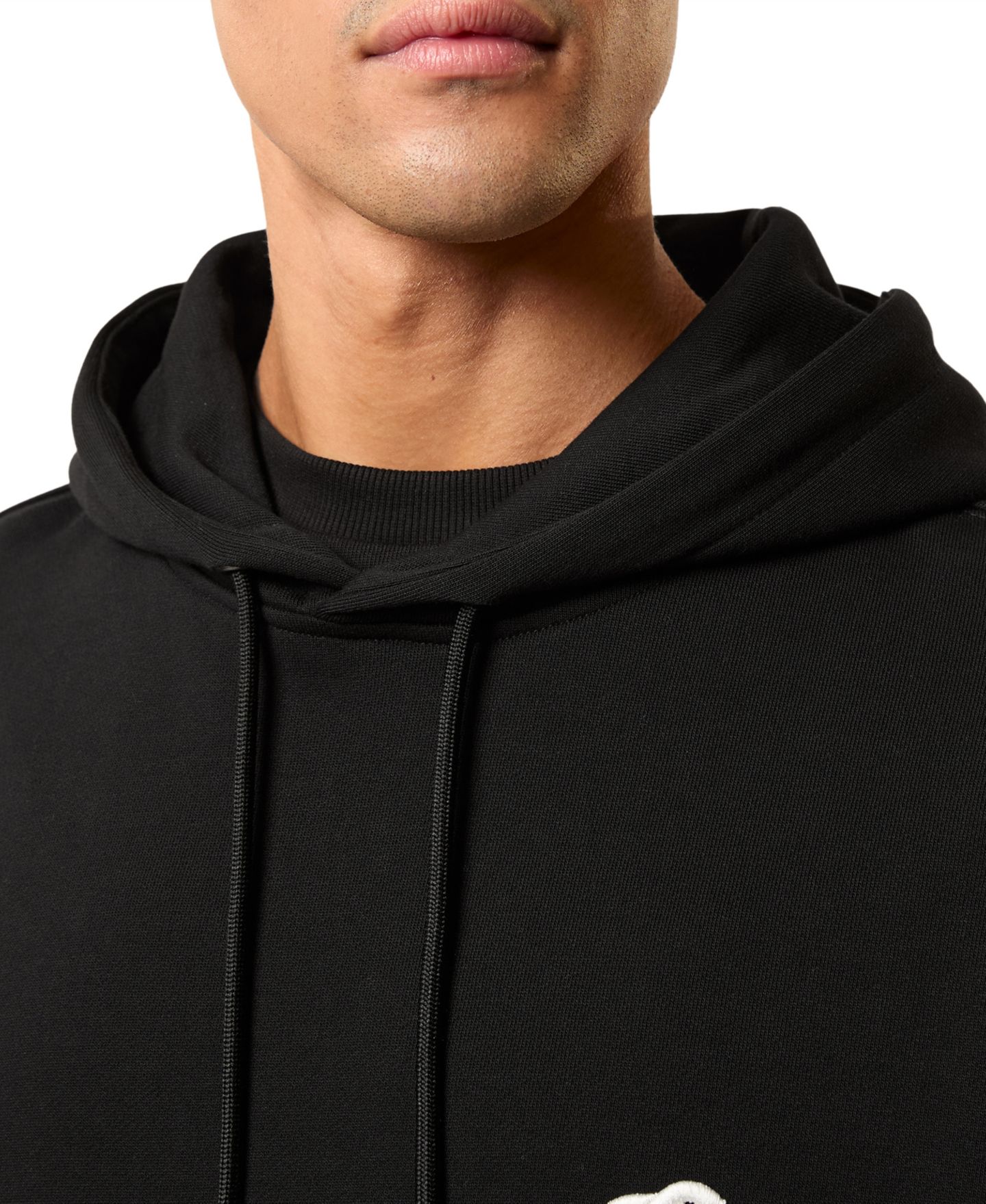 Мужское худи REISS Conlin Oversized Monogram-Embroidered Cotton, цвет: Чёрный — фото 4