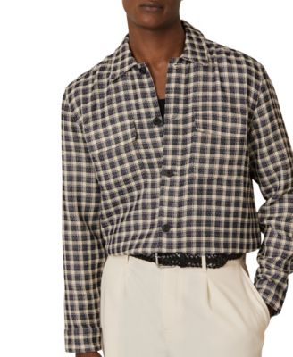Men's Ribona Check Regular-Fit Overshirt