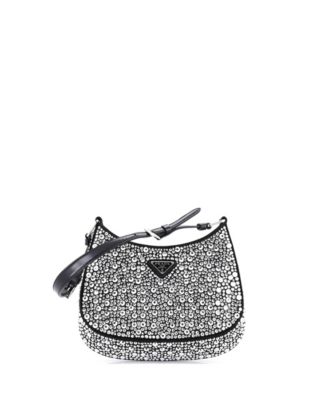 Small Cleo Shoulder Bag Crystal Embellished Satin