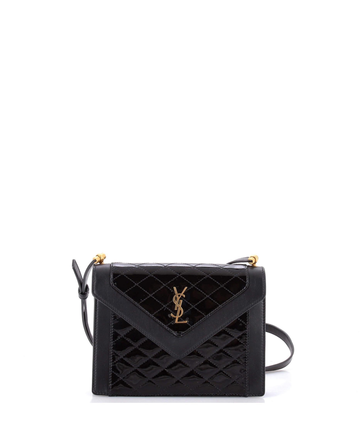 Pre-Owned Saint Laurent Mini Gaby Envelope Satchel Quilted Leather - Black