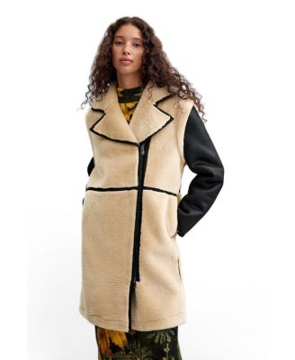 Women's Detachable shearling coat