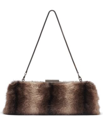 Lainey Striped Medium Shoulder Clutch Handbag