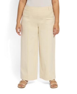 Plus Size Nova High-Waisted Wide-Leg Pintuck Jeans