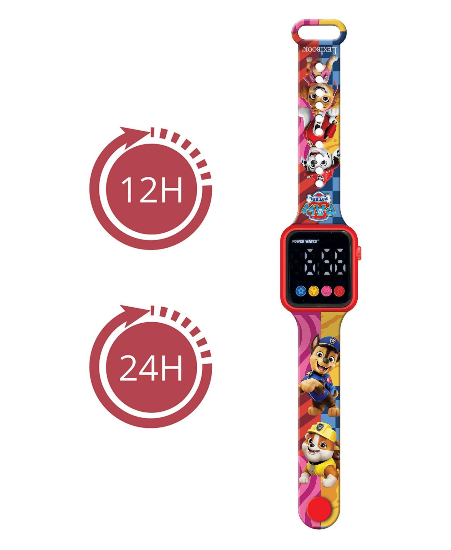 Детские часы Paw Patrol Digital Display Clock, 12 or 24 hour display — фото 2
