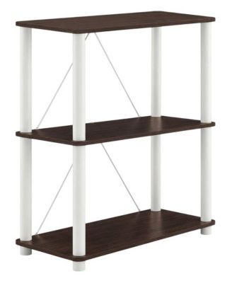 27 Inch 3-Tier Wood Open Shelf Bookcase
