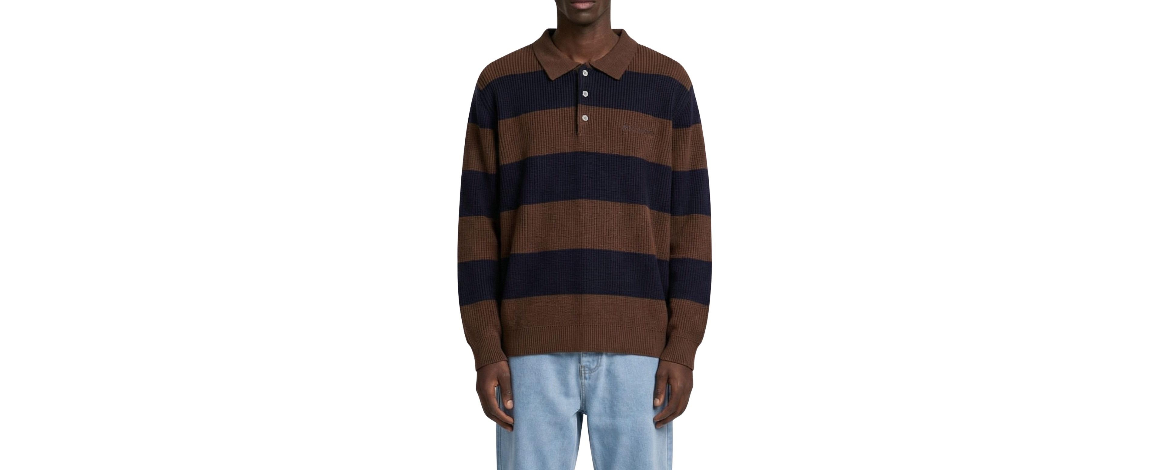 Walker & Hunt Men's Lando Oversized Polo Long-Sleeve Sweater