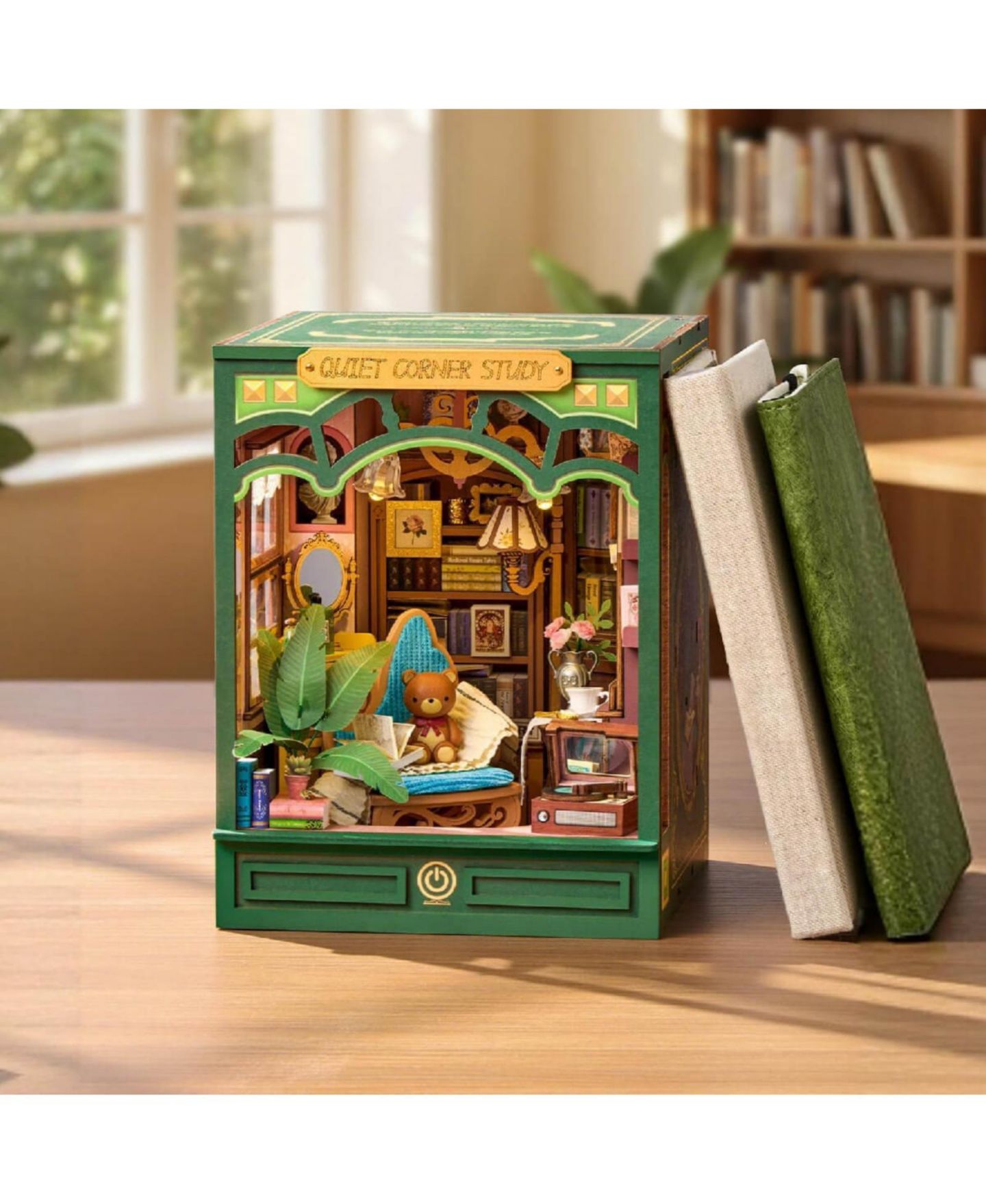 Детские конструкторы Robotime Vintage Library Quiet Corner Study Miniature House Kit, Ages 14 & Up — фото 6