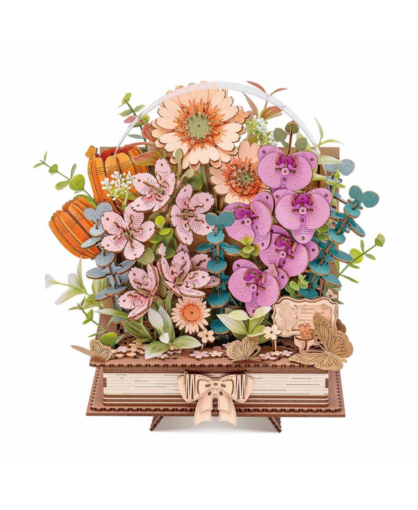 Детский конструктор Robotime Floral Blooming Book 552-Piece Building Set, от 14 лет — фото 1