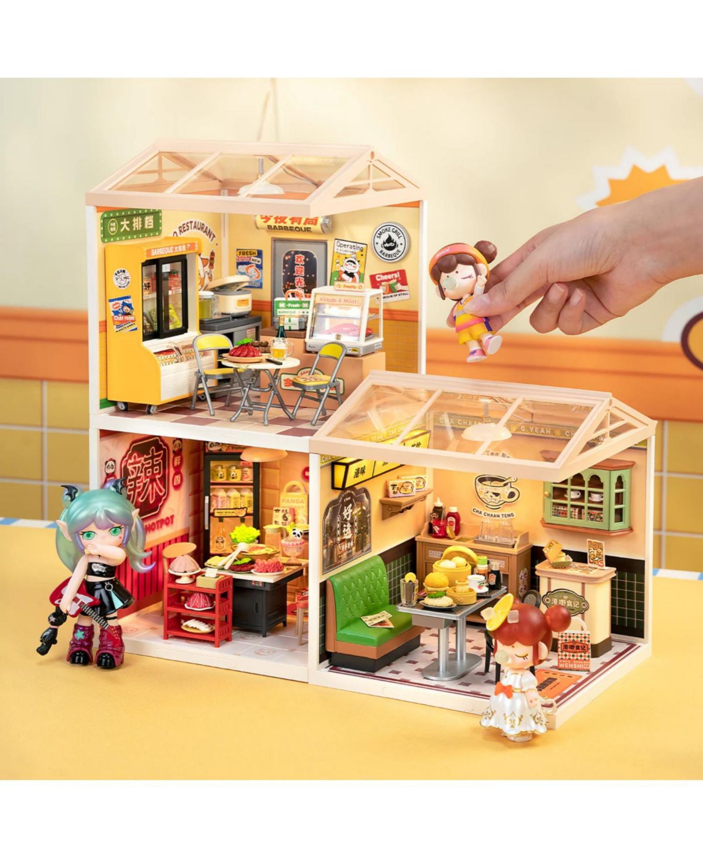 Детский конструктор Robotime Night Out Food Stall 3D 137-Piece Wooden Building Set, Ages 14+ — фото 6