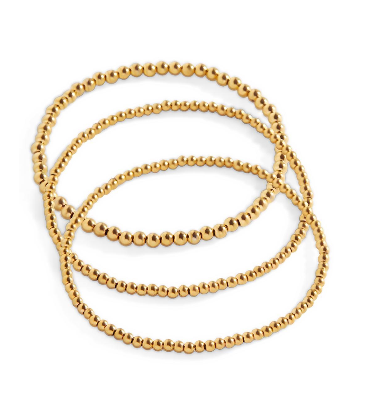 Mint & Lily Gold-Tone Beaded Stretch Bracelet, 3-Piece Set