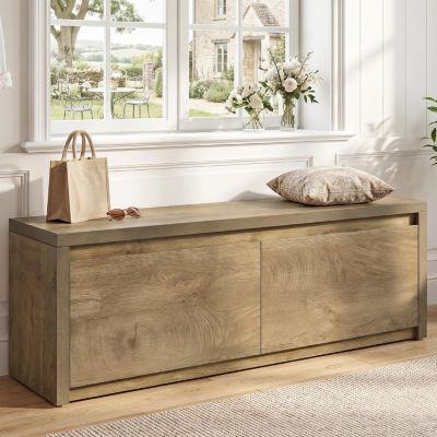 47.24" Entryway Bench with 2 Drawers and Storage