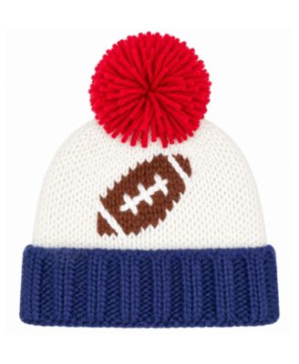 Toddler Football Bobble Chunky Knit Beanie