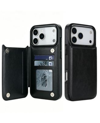 Wallet Case with Card Holder & Kickstand for iPhone 12-17