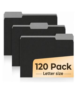100 Pack Letter Size File Folders 1/3 Cut Tabs For Office Home School