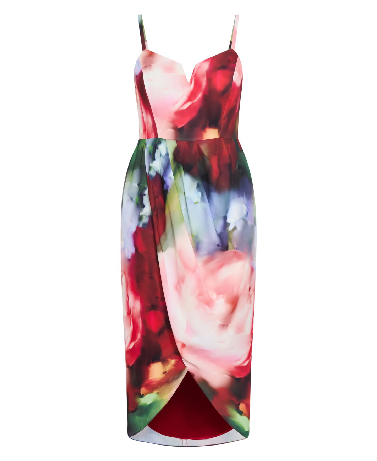 Женское платье CITY CHIC Sassy Floral Print Tulip Midi, цвет: Temptation Fl — фото 5