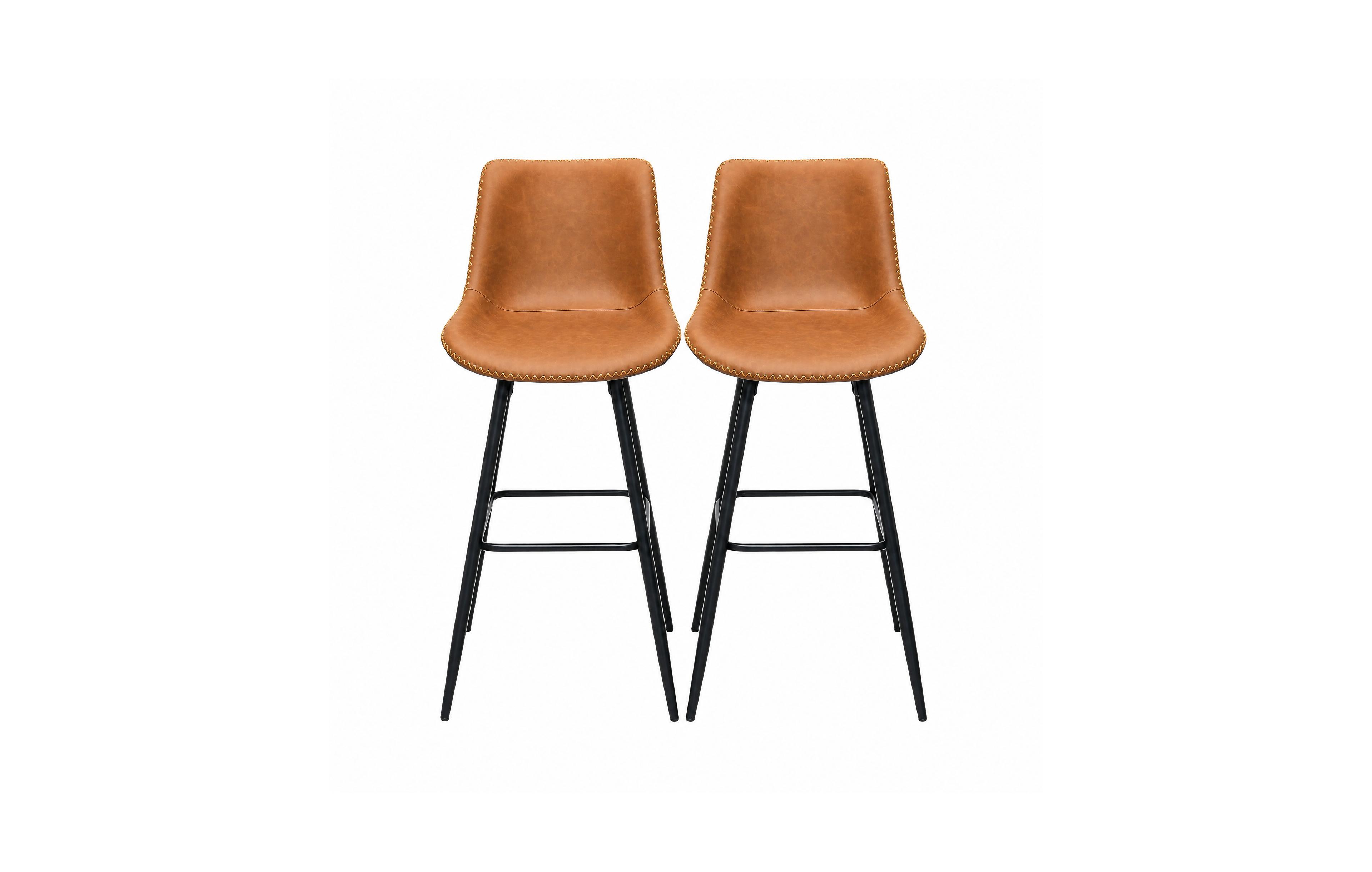 gaomon Bar Stools Set of 2, 30" Bar Height Barstools with Backs,Metal Legs