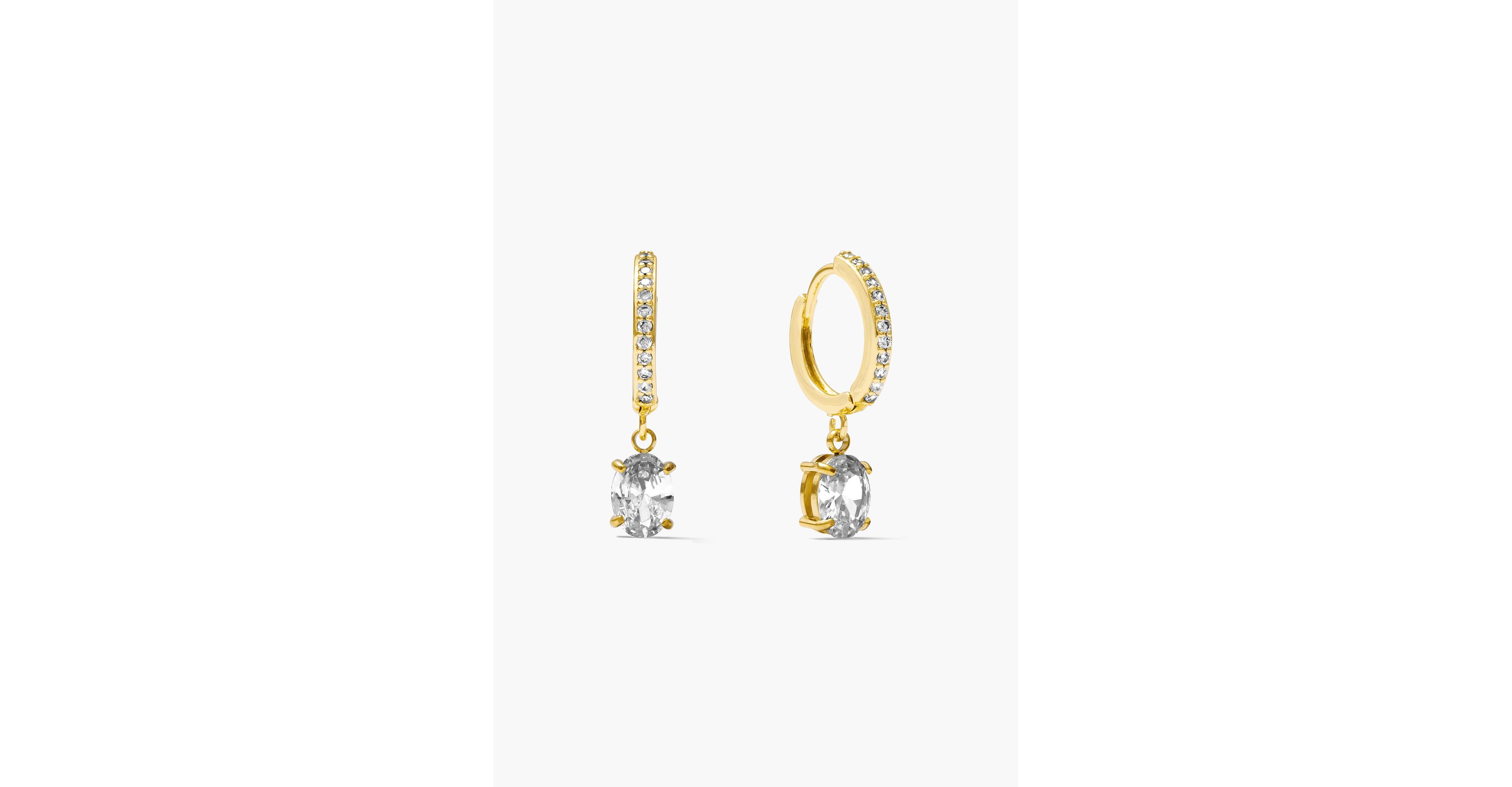 Joey Baby Gold-Tone Oval Huggie Hoop Earrings