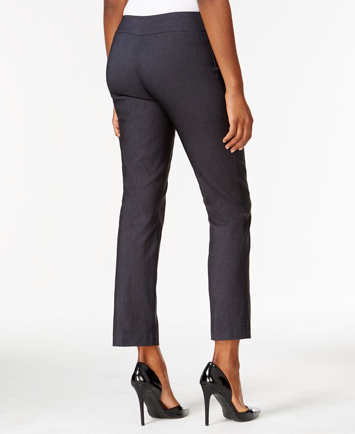 JM Collection Petite Rivet-Trim Slim-Leg Pants, Created for Macy's - Macy's