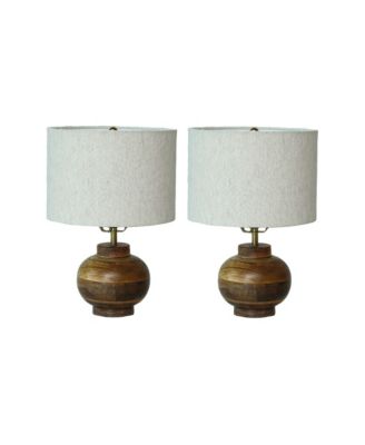 40 Watt Mango Wood Elegance Table Lamp , Set of 2