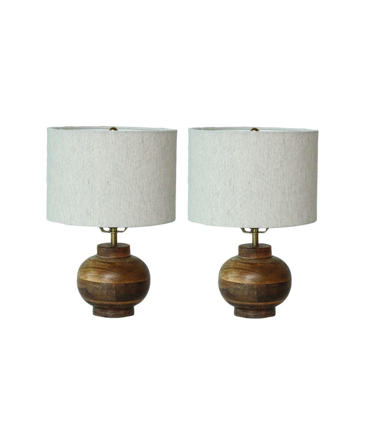 Storied Home 40 Watt Mango Wood Elegance Table Lamp , Set of 2
