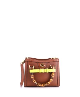 Mini Diana NM Bamboo Handle Tote Leather