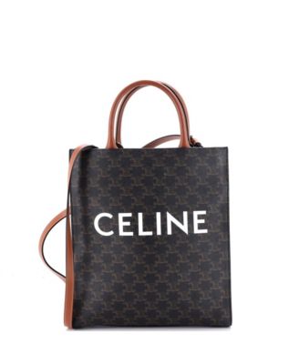 Small Vertical Cabas Tote Triomphe Coated Canvas