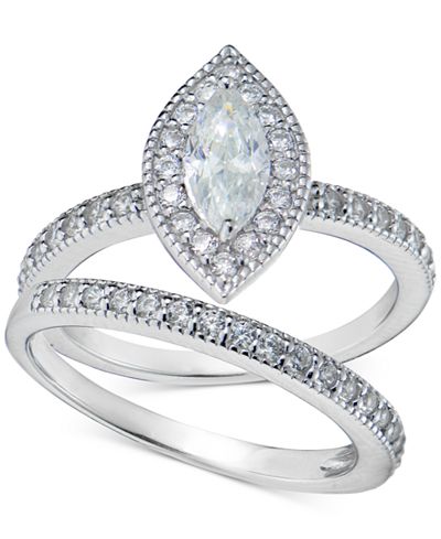 bernini giani macy main cubic zirconia marquise sterling ring silver