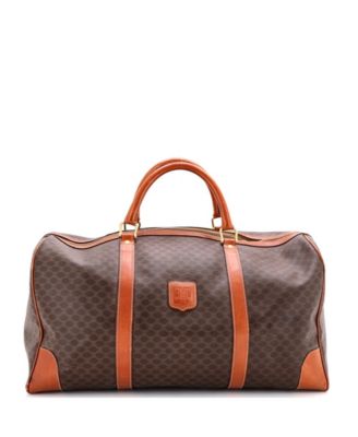 Large Vintage Duffle Bag Macadam Coated Canvas
