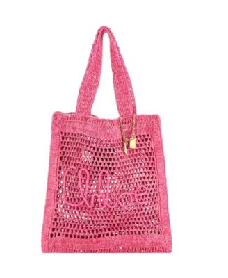 Summer Banana Tote Woven Raffia