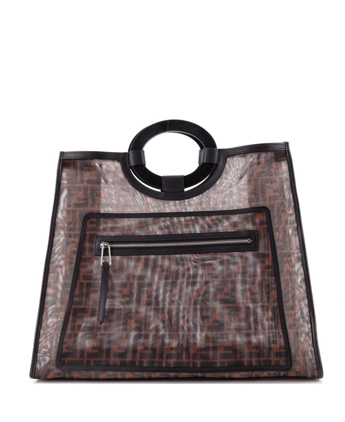 Pre-Owned Fendi Large Runaway Shopper Tote Zucca Mesh