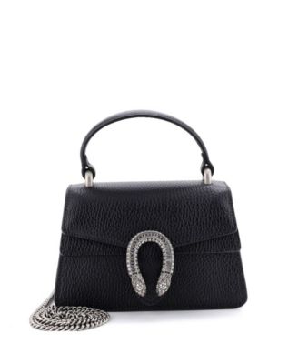 Mini Dionysus Top Handle Bag Leather with Crystals