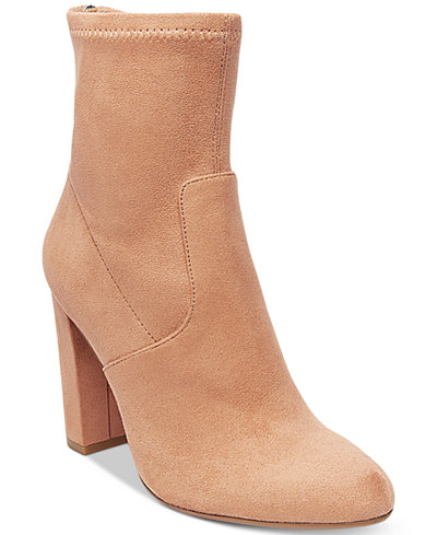 Steve Madden Brisk Block-Heel Sock Booties - Boots - Shoes - Macy's