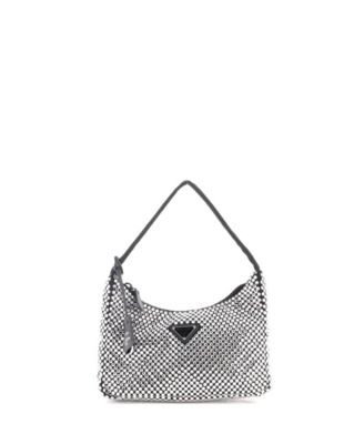 Mini Re-Edition 2000 Hobo Crystal Embellished Satin