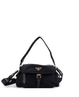 Medium Explore Re-Nylon Shoulder Bag, 11.5"W x 5.5"H x 4"D