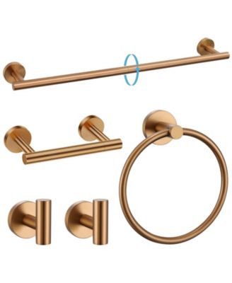 5 Piece 24" Bathroom Hardware Set Stainless Steel Wall Mounted Kit
