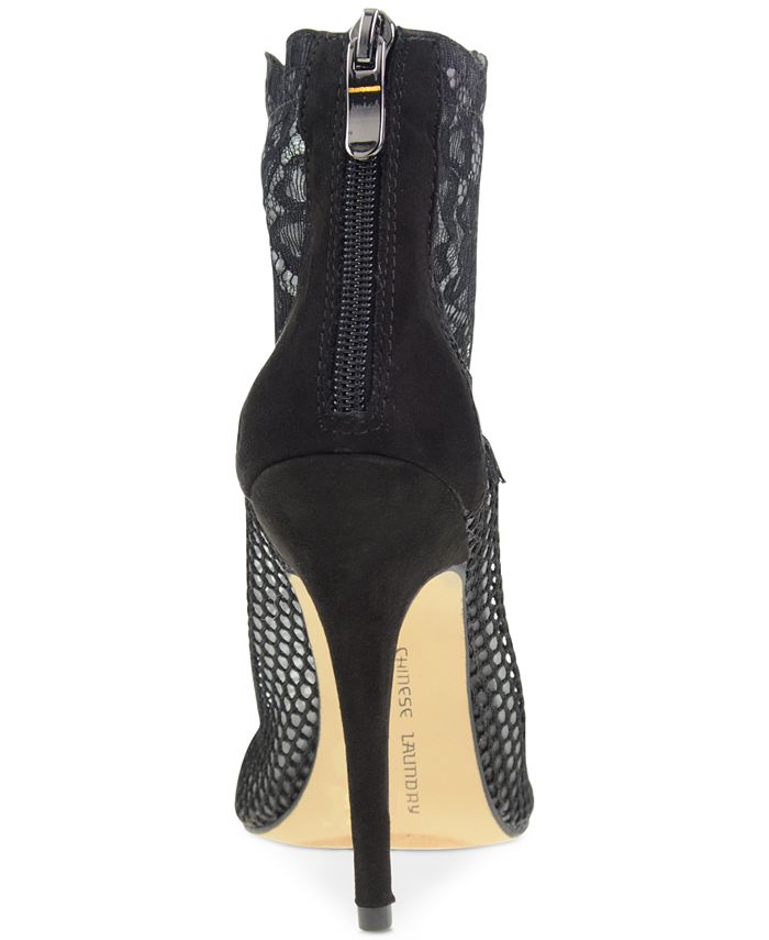 lace mesh booties